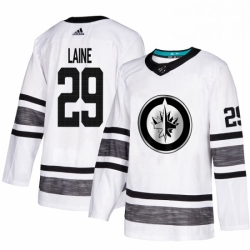 Mens Adidas Winnipeg Jets 29 Patrik Laine White 2019 All Star Game Parley Authentic Stitched NHL Jersey 