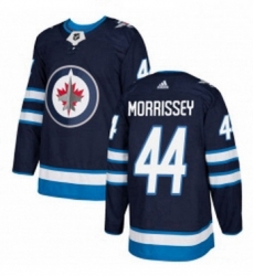Mens Adidas Winnipeg Jets 44 Josh Morrissey Authentic Navy Blue Home NHL Jersey 