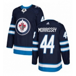 Mens Adidas Winnipeg Jets 44 Josh Morrissey Authentic Navy Blue Home NHL Jersey 