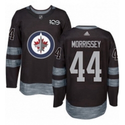 Mens Adidas Winnipeg Jets 44 Josh Morrissey Premier Black 1917 2017 100th Anniversary NHL Jersey 