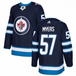 Mens Adidas Winnipeg Jets 57 Tyler Myers Premier Navy Blue Home NHL Jersey 