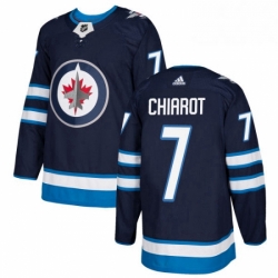 Mens Adidas Winnipeg Jets 7 Ben Chiarot Authentic Navy Blue Home NHL Jersey 