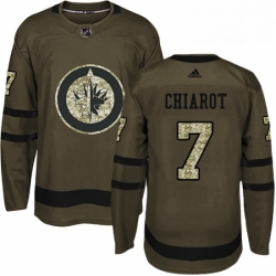 Mens Adidas Winnipeg Jets 7 Ben Chiarot Premier Green Salute to Service NHL Jersey 