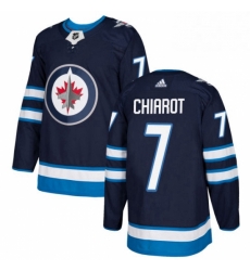 Mens Adidas Winnipeg Jets 7 Ben Chiarot Premier Navy Blue Home NHL Jersey 