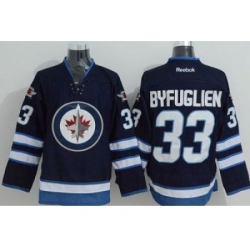 Winnipeg Jets #33 Dustin Byfuglien Stitched Dark Blue NHL Jersey