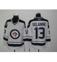 Winnipeg Jets jerseys #13 Teemu Selanne white hockey jersey