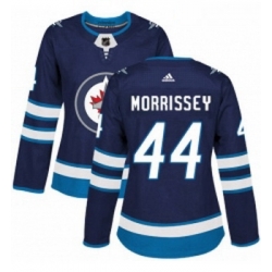 Womens Adidas Winnipeg Jets 44 Josh Morrissey Authentic Navy Blue Home NHL Jersey 