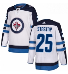 Youth Adidas Winnipeg Jets 25 Paul Stastny Authentic White Away NHL Jerse