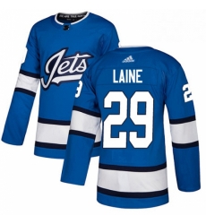 Youth Adidas Winnipeg Jets 29 Patrik Laine Authentic Blue Alternate NHL Jersey 