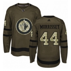 Youth Adidas Winnipeg Jets 44 Josh Morrissey Authentic Green Salute to Service NHL Jersey 
