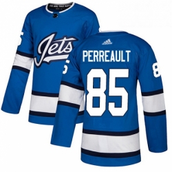 Youth Adidas Winnipeg Jets 85 Mathieu Perreault Authentic Blue Alternate NHL Jersey 