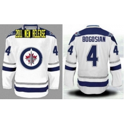 Youth Winnipeg Jets Authentic Jerseys #4 Zach Bogosian WHITE Jersey kids