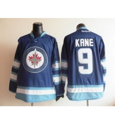 Youth kids 2011 new Winnipeg Jets 9# Evander Kane blue jerseys