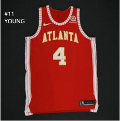 Men Atlanta Hawks 11 Trae Young Red NBA Basketball Stitched Jersey