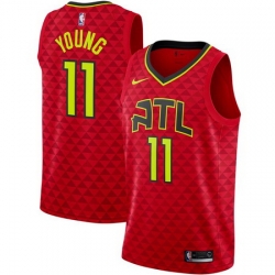 Men Atlanta Hawks 11 Trae Young Statement Edition Red Jersey