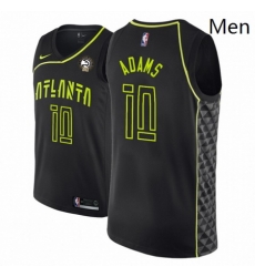 Men NBA 2018 19 Atlanta Hawks 10 Jaylen Adams 50th Anniversary City Edition Black Jersey 