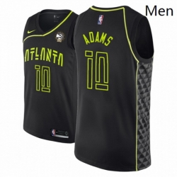 Men NBA 2018 19 Atlanta Hawks 10 Jaylen Adams 50th Anniversary City Edition Black Jersey 