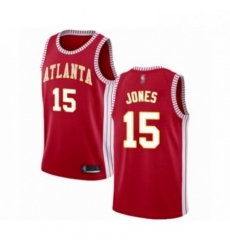 Mens Atlanta Hawks 15 Damian Jones Authentic Red Basketball Jersey Statement Edition 
