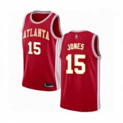 Mens Atlanta Hawks 15 Damian Jones Authentic Red Basketball Jersey Statement Edition 