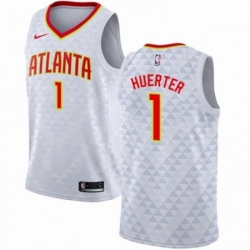 Mens Nike Atlanta Hawks 1 Kevin Huerter Swingman White NBA Jersey Association Edition 