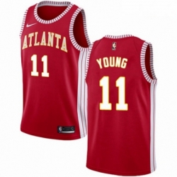 Mens Nike Atlanta Hawks 11 Trae Young Authentic Red NBA Jersey Statement Edition 