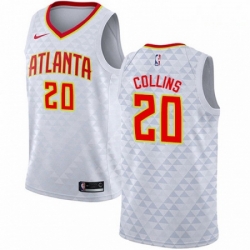 Mens Nike Atlanta Hawks 20 John Collins Authentic White NBA Jersey Association Edition 