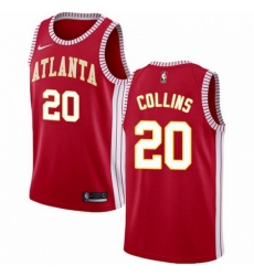 Mens Nike Atlanta Hawks 20 John Collins Swingman Red NBA Jersey Statement Edition 