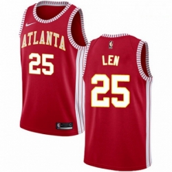 Mens Nike Atlanta Hawks 25 Alex Len Authentic Red NBA Jersey Statement Edition 