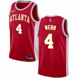 Mens Nike Atlanta Hawks 4 Spud Webb Authentic Red NBA Jersey Statement Edition