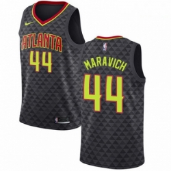 Mens Nike Atlanta Hawks 44 Pete Maravich Authentic Black Road NBA Jersey Icon Edition