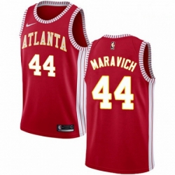 Mens Nike Atlanta Hawks 44 Pete Maravich Authentic Red NBA Jersey Statement Edition