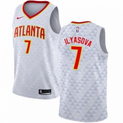 Mens Nike Atlanta Hawks 7 Ersan Ilyasova Authentic White NBA Jersey Association Edition 