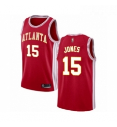 Womens Atlanta Hawks 15 Damian Jones Authentic Red Basketball Jersey Statement Edition 