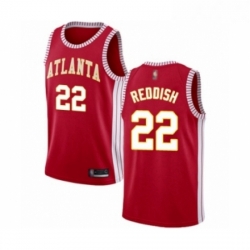 Womens Atlanta Hawks 22 Cam Reddish Authentic Red Basketball Jersey Statement Edition 