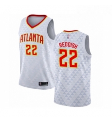 Womens Atlanta Hawks 22 Cam Reddish Authentic White Basketball Jersey Association Edition 