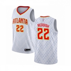 Womens Atlanta Hawks 22 Cam Reddish Authentic White Basketball Jersey Association Edition 