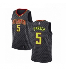 Womens Atlanta Hawks 5 Jabari Parker Authentic Black Basketball Jersey Icon Edition 