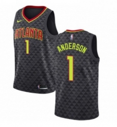 Womens Nike Atlanta Hawks 1 Justin Anderson Swingman Black NBA Jersey Icon Edition 