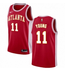 Womens Nike Atlanta Hawks 11 Trae Young Authentic Red NBA Jersey Statement Edition 