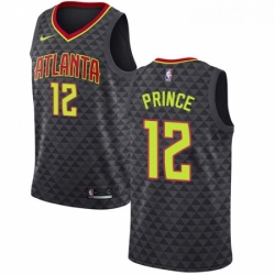 Womens Nike Atlanta Hawks 12 Taurean Prince Authentic Black Road NBA Jersey Icon Edition 