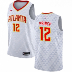 Womens Nike Atlanta Hawks 12 Taurean Prince Authentic White NBA Jersey Association Edition 