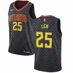 Womens Nike Atlanta Hawks 25 Alex Len Swingman Black NBA Jersey Icon Edition 