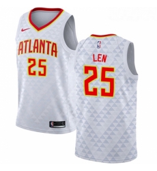 Womens Nike Atlanta Hawks 25 Alex Len Swingman White NBA Jersey Association Edition 