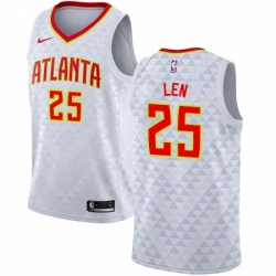 Womens Nike Atlanta Hawks 25 Alex Len Swingman White NBA Jersey Association Edition 