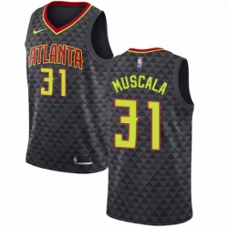 Womens Nike Atlanta Hawks 31 Mike Muscala Swingman Black Road NBA Jersey Icon Edition 