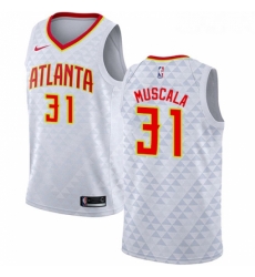 Womens Nike Atlanta Hawks 31 Mike Muscala Swingman White NBA Jersey Association Edition 