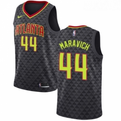 Womens Nike Atlanta Hawks 44 Pete Maravich Swingman Black Road NBA Jersey Icon Edition