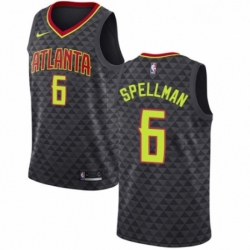 Womens Nike Atlanta Hawks 6 Omari Spellman Swingman Black NBA Jersey Icon Edition 