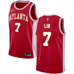 Womens Nike Atlanta Hawks 7 Jeremy Lin Swingman Red NBA Jersey Statement Edition 