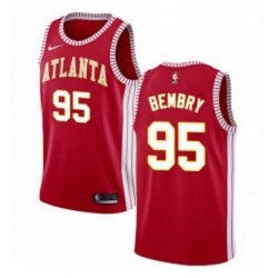 Womens Nike Atlanta Hawks 95 DeAndre Bembry Swingman Red NBA Jersey Statement Edition